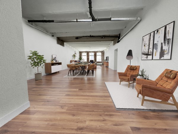 Virtuell möblierte Loft - Essbereich